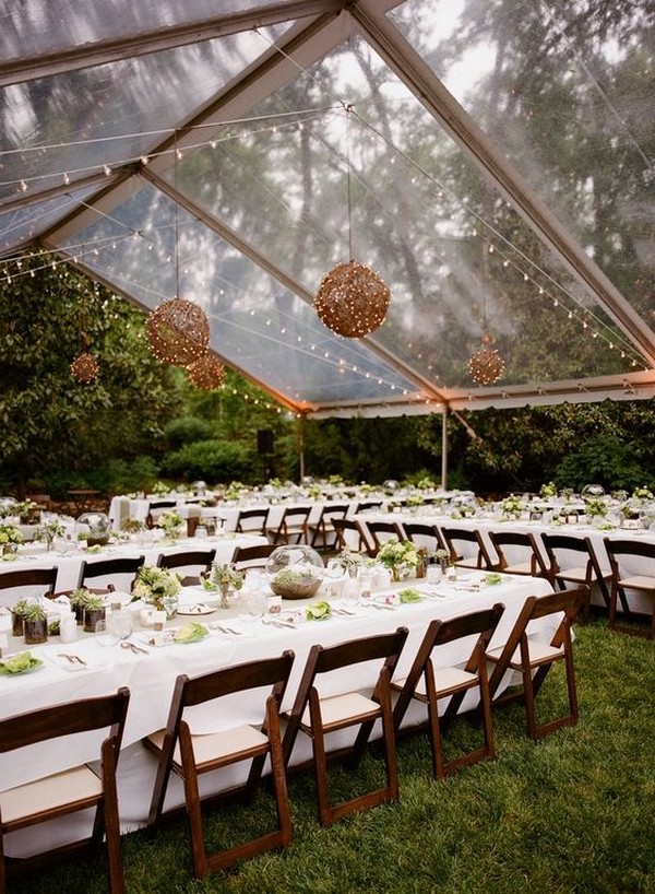 tented wedding reception ideas in the forest