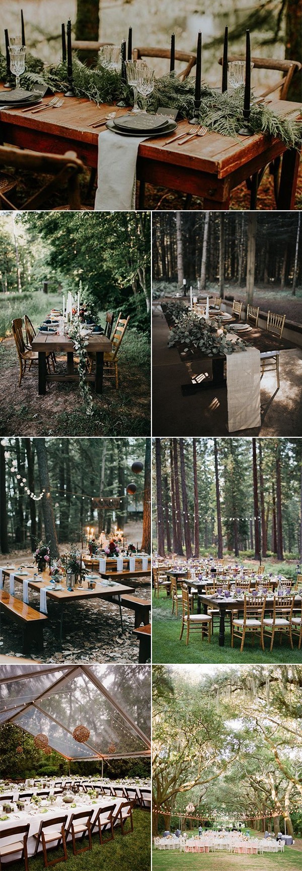 trending forest themed wedding reception ideas