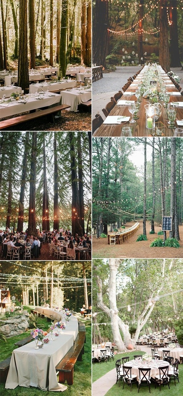 whimsical forest inspired wedding reception ideas