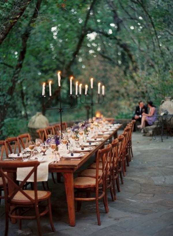 woodsy forest wedding reception ideas