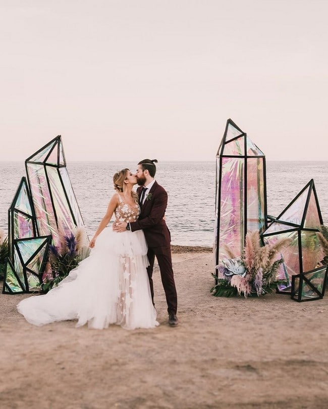 Bride And Groom Under Arch Wedding Photos #wedding #photos #weddingphotos #arches #weddingarches