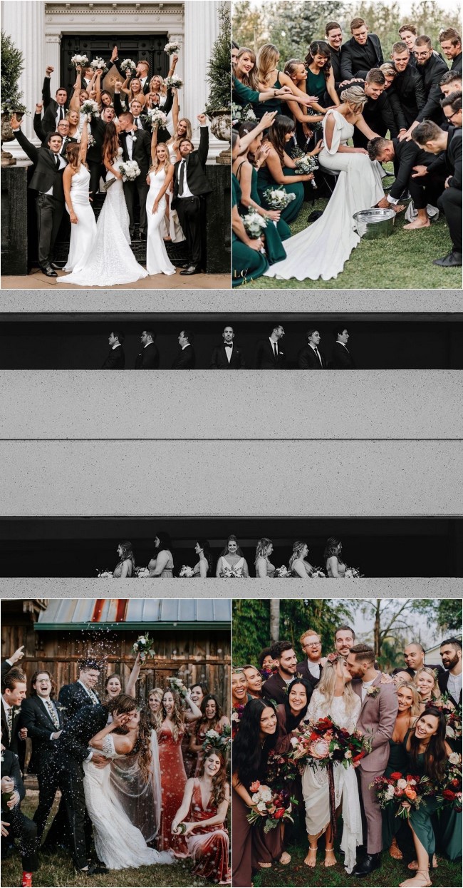 Wedding photos with bridesmaid and groomsmen #wedding #photo #weddingphotos #weddingideas